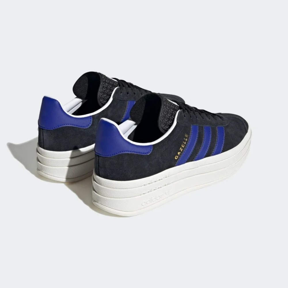 adidas women’s Gazelle Bold Shoes 'Black Lucid Blue' HQ4408 - Picture 6 of 10